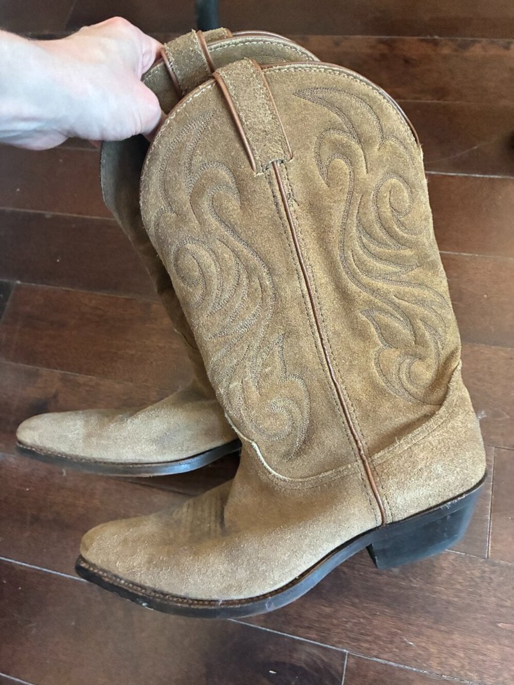 Vintage Code West Brown Leather Cowboy Boots 9.5 EE